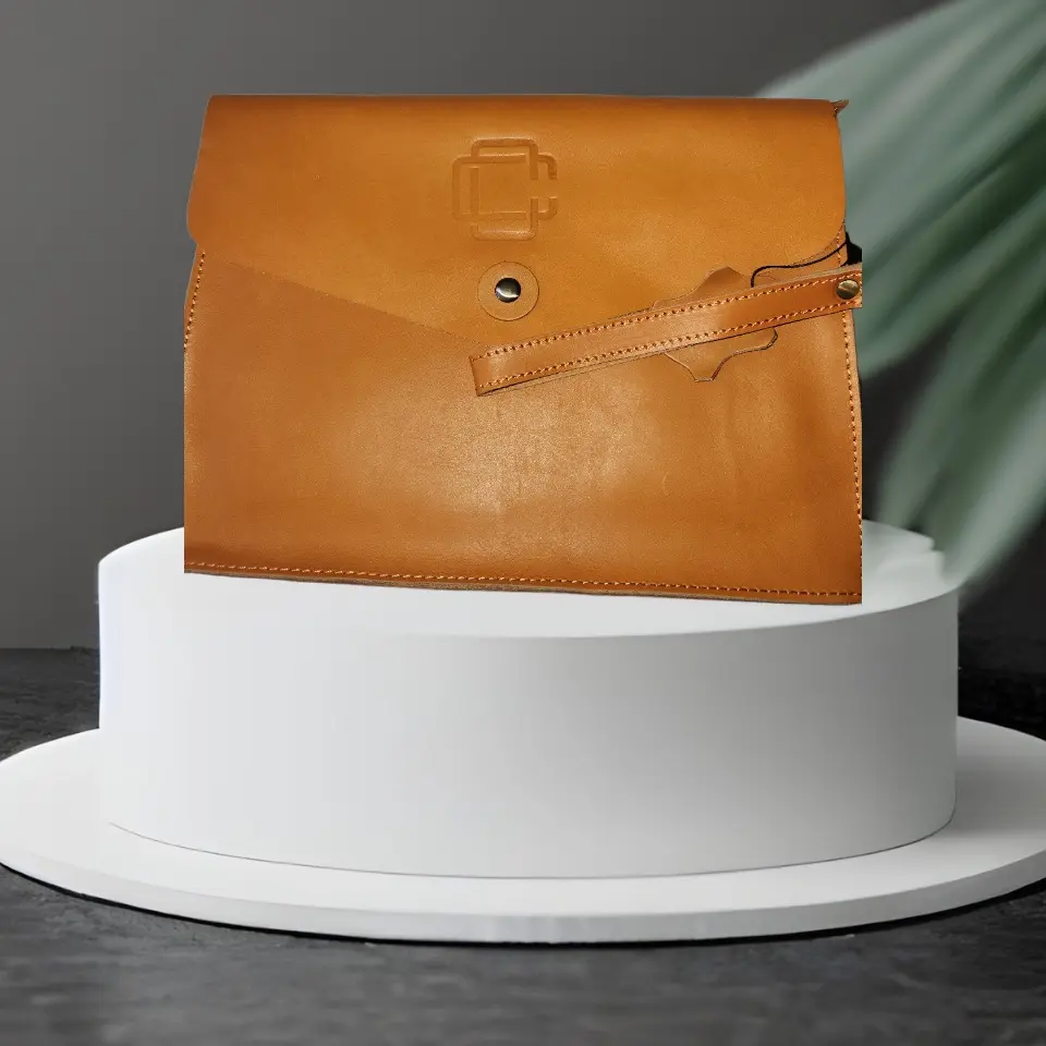 Colline Real Leather Envelope Clutch Bag