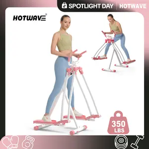 Live HOTWAVE Home SpaceWalker: Portable, Unisex Aerobic Fitness Equipment. Foldable and lightweight, designed specifically to target the glutes, legs, and abs; constructed from carbon steel with non-slip rubber pads