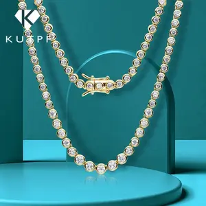 925 Sterling Silver 2/3mm Moissanite Diamond Tennis Necklace/bracelet Bezel Setting with Gra Certificate Fine Jewelery for Women