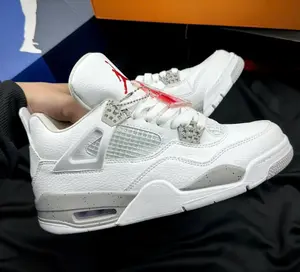 JD4 Inspired Oreo Sneakers – Trendy Black White Athletic Shoes, Comfortable Street Style Footwear for Men Women