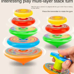 Colorful Multi-Layer Fun Launcher, Handheld Rotating Plastic Durable Toy, Kids Educational Shooting Interactive Toy, Perfect Gift for Children