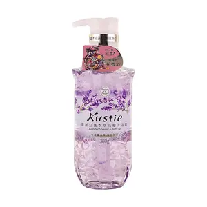 Kustie Lavender Flower Petal Body Wash 380g - Refreshing Oil Control, Soothing Cleanse, Long-Lasting Floral Scent