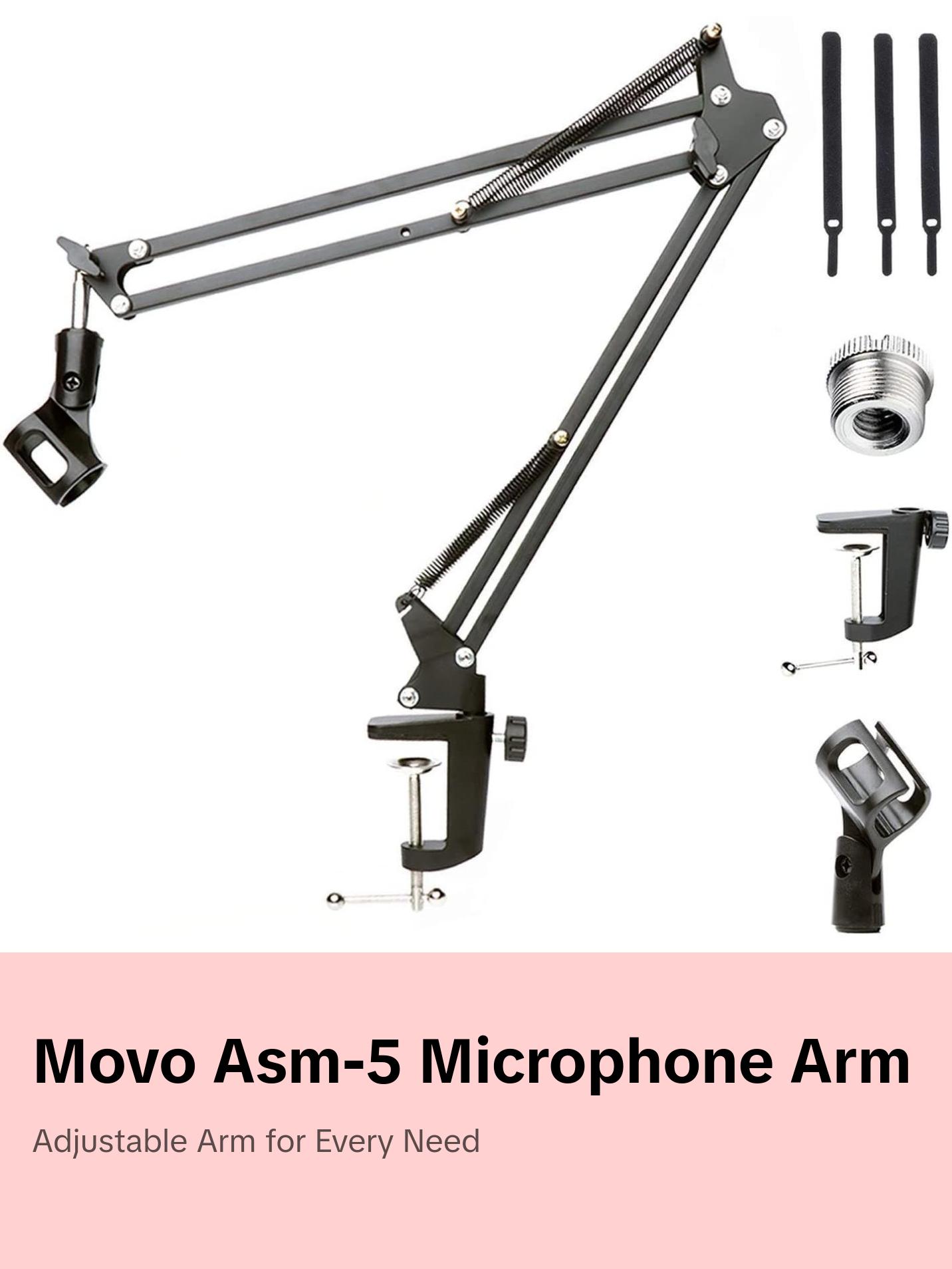 ASM-5 | Microphone Scissor Arm With Desk Clamp | Movo