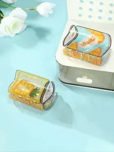 2pcs Cute Cartoon Fruit Letter Hair Claw Clips, Fun and Fresh Back Headband, Half Bun Hairstyle, Suitable for Daily Casual Parties