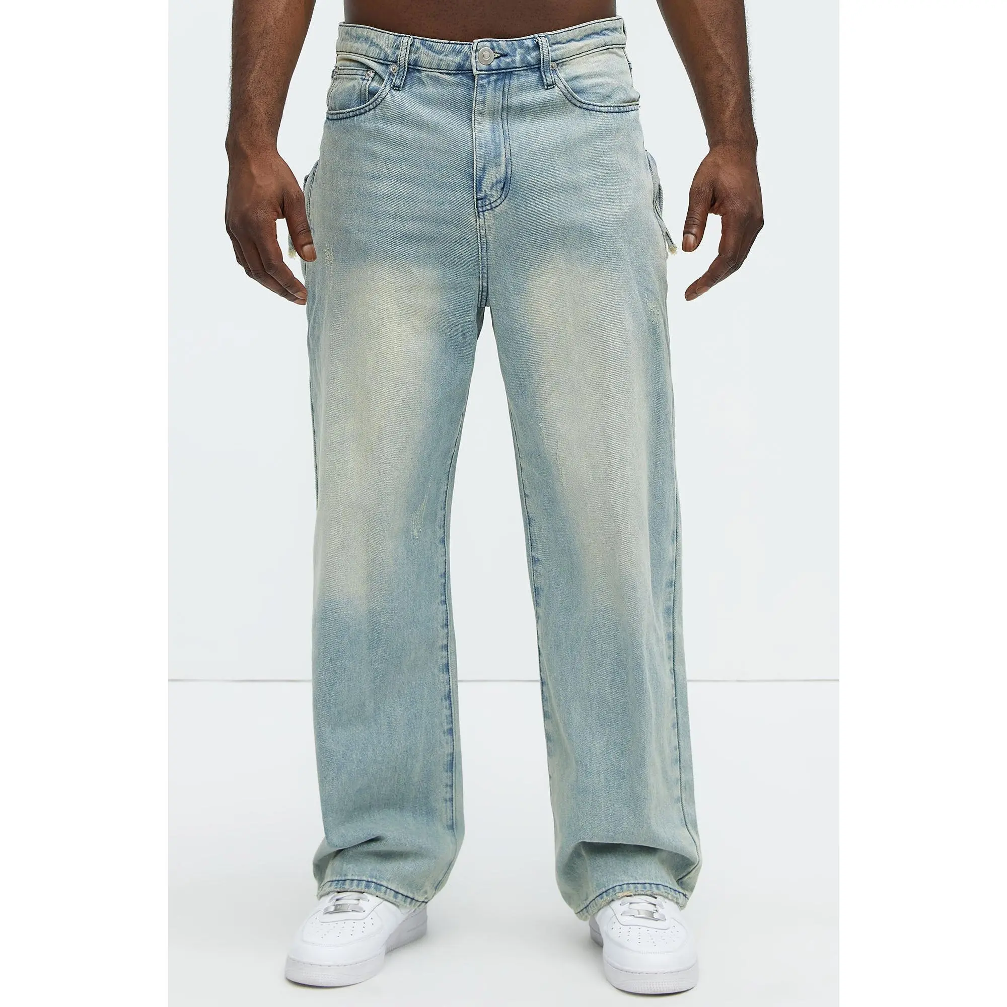 Run It By Baggy Jeans - Light Blue Wash
