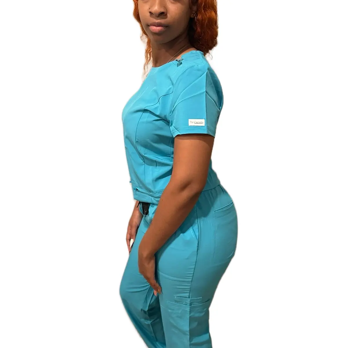 Teal color scrubs set Women