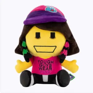 Roblox Guest Plush Toy, Soft "Tough Guys Wear Pink" Game Character Stuffed Doll, Cute Collectible Plushie Gift for Fans & Kids