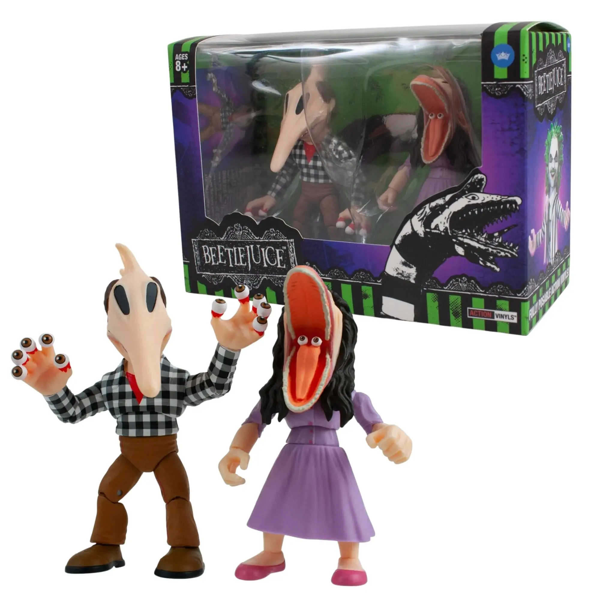 Beetlejuice Scary Adam and Barbara 3-Inch Action Vinyl Set
