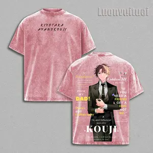 Kiyotaka Ayanokoji Graphic Vintage Washed T-Shirt – Classroom of the Elite Typography Design Oversized Heavyweight Cotton Streetwear Tee, Editorial Aesthetic Unisex Shirt