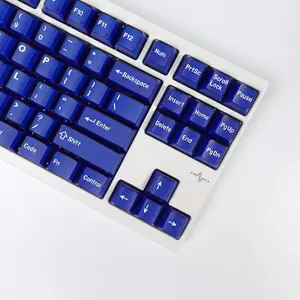 KBDiy Blue Jade PBT Translucent Keycap Set 174 Keys Cherry Profile(ONLY KEYCAPS)