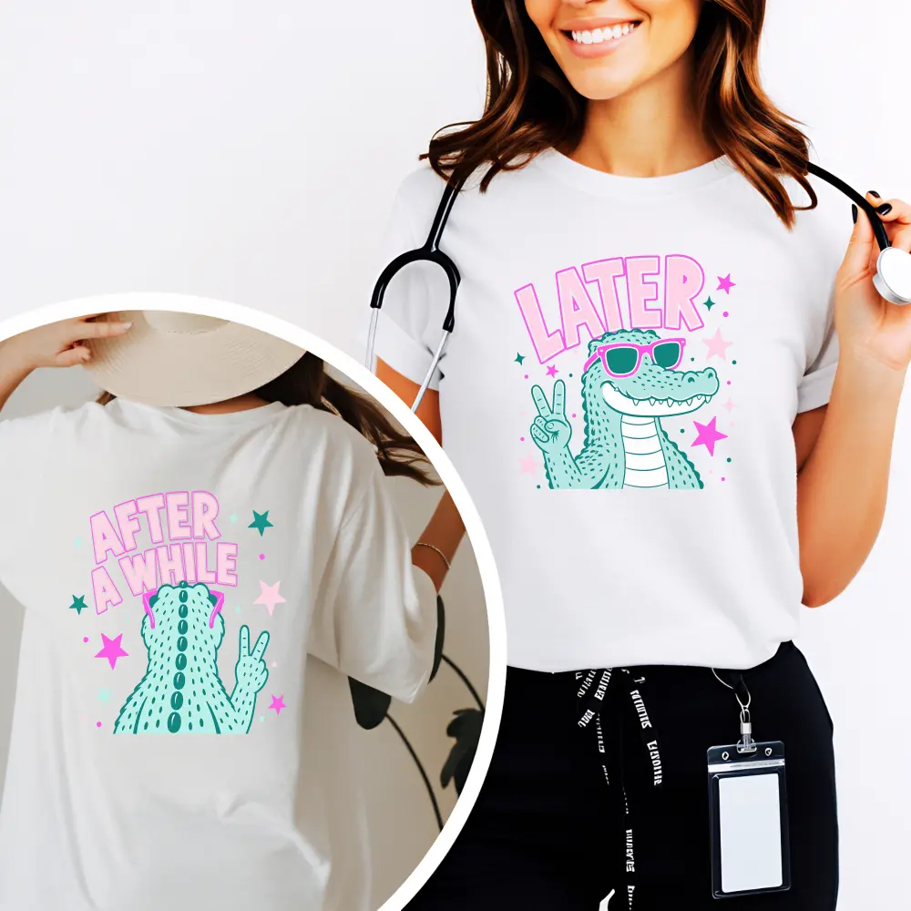 Later Alligator Shirt, After A While Crocodile, Funny Retro Gator Shirt, Cute Animal Shirts