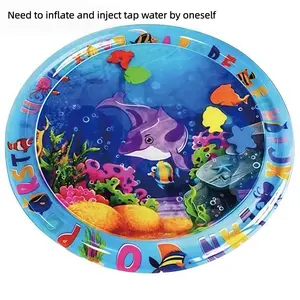 Interactive Splash-Proof Cat Toy Mat with Floating Fish Design, Pet Water Bed, Inflatable Ice Pad, Thickened Scratch-Resistant Toy Mat