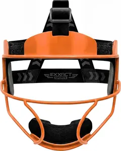 Exxact Sports Softball Face Mask for Youth & Adult Women, Matte Alloy Steel Fielder's Guard with Wide Field of View, Ponytail Harness & Comfortable Fit, Face Covering