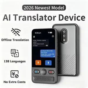 Portable Ai Language Translator, 138 Languages Offline Group Phone Translation, Upgraded Chip for Travel Business Learning Voice Translator