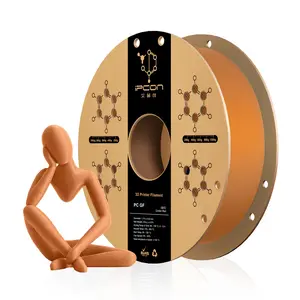 iPCON PC GF 250g Trial Size 3D Printing Filament, 1.75mm Random Color Glass Fiber Reinforced PC 3D Printer Filament, Low Warpage & Low Water Absorption PC-GF Filament, Rigid & Durable, Enhanced Weather Resistance, Perfect for Testing, Small Projects