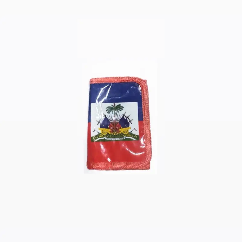 RED Haiti Flag Wallet - Compact and Durable Design for Wallet Use Everyday Bous Gaston
