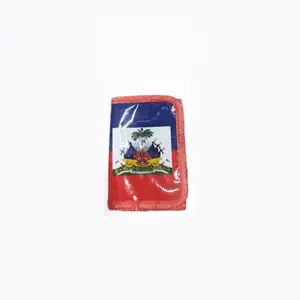 RED Haiti Flag Wallet - Compact and Durable Design for Wallet Use Everyday Bous Gaston