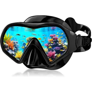 Aegend Snorkel Mask for Adults Youth– Leak-Proof Swim Goggles 180° Panoramic Clear View Anti-Fog Scuba Diving Mask with 1S Underwater Adjustment for Snorkeling, Freediving & Swimming