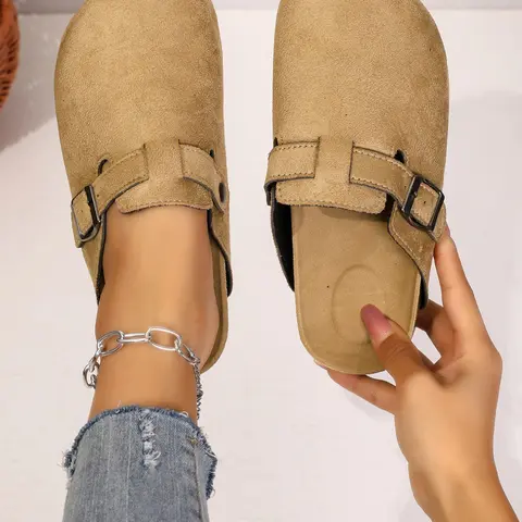 New Women's Open Toe All-Season Outdoor Slip-On Rubber Slippers, Casual Plain Color Lazy Shoes, Textile Upper, Less Than Ankle Height, Minimalist Casual Clogs