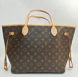 Pre-owned Louis Vuitton canvas Tote Bags neverfull mm size red capacity