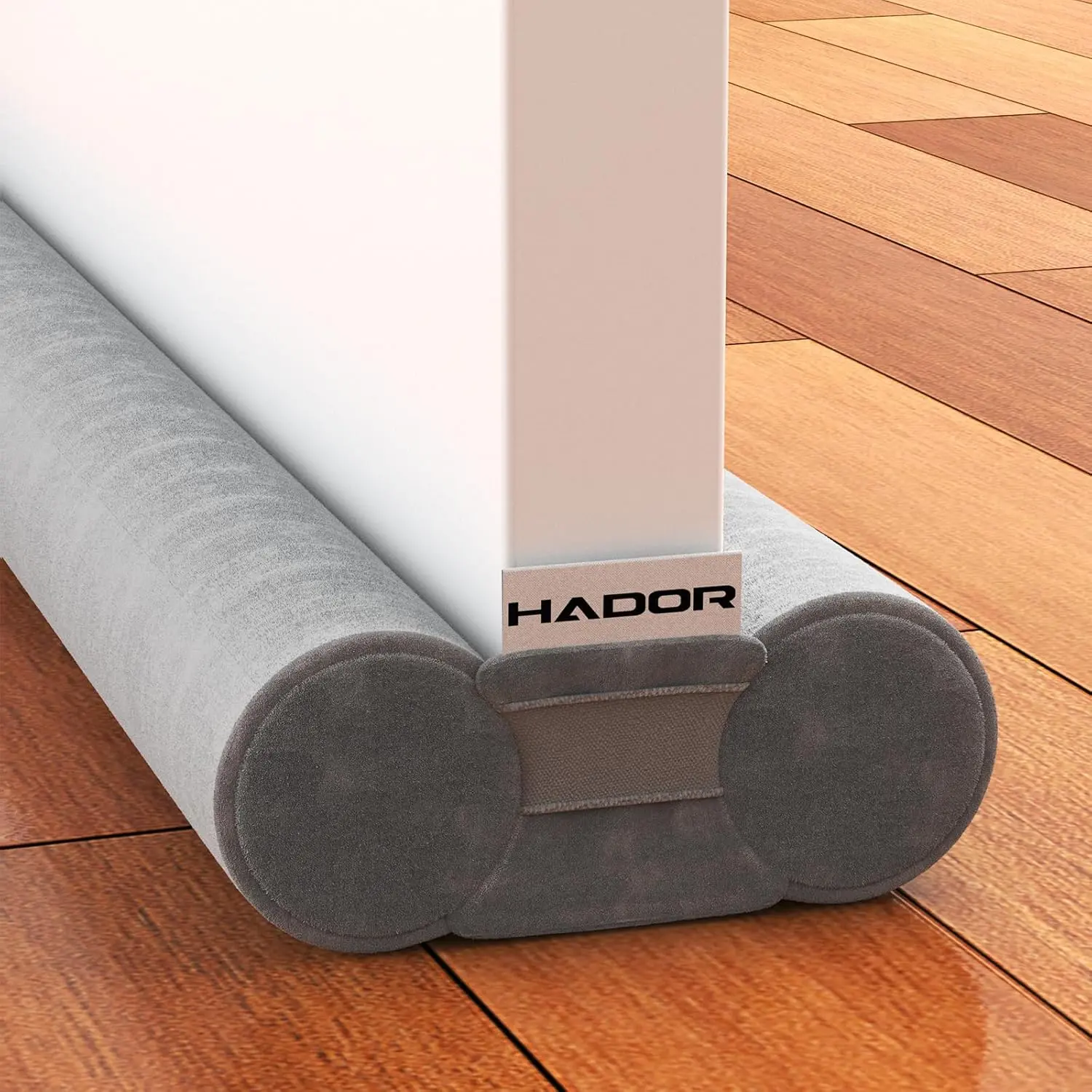 36 Inch Door Draft Stopper for Bottom of Door Blocks Air Noise Light Double Side Soundproof Seal Gap up to 1.7" for French Patio Sliding Door Guard Grey