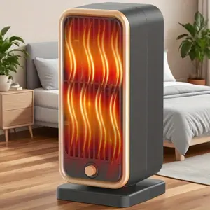 Portable Ceramic Heater Rapid heating Overheat protection Quiet operation at 40dB ABS plastic construction 500W power Built-in safety features Ideal for home and office use (US plug, 110V)