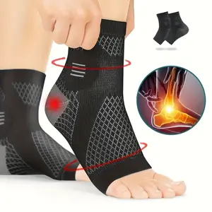 2pcs Ankle Support Socks with Arch Support and Toeless Design, Suitable for Daily Wear and Outdoor Activities. Elastic and Suitable for Men and Women