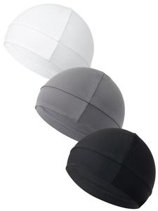 Unisex Plain Color Multifunctional Skull Caps, 2025 beanie Summer Sportive Beanie Fitted Hat for Men & Women, Stretchy Helmet Liner Hat, Biking Accessory for Back To School, Birthday Outfit Modern Casual trucker hats women Grey