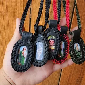 Leather Saints scapulares