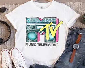 MTV Logo Distressed Boombox T-shirt, Music Television MTV Logo Tee, I Want My Boombox Tee, MTV Logo T-shirt