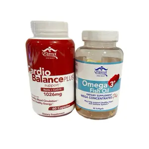 Eternal Cardio BalancePLUS 1026mg & Omega 3 Fish Oil 90 Softgels Circulation Boost + Omega 3 Bundle for Healthcare Support - Vitamin