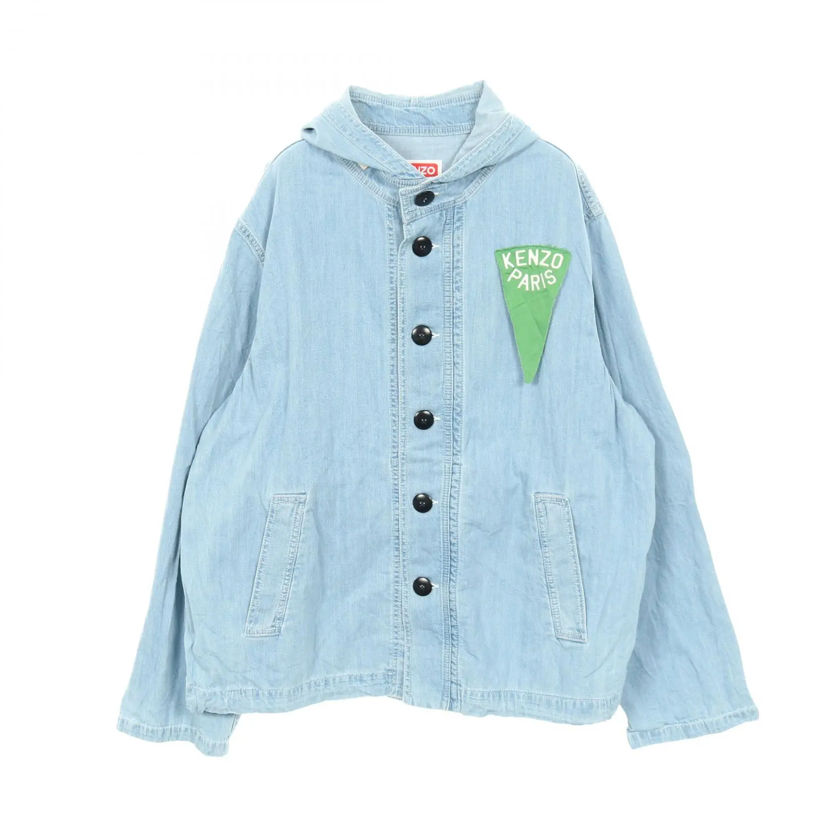 Pre-owned KENZO Cotton Small Leather Goods SAILOR DENIM PARKA Jacket