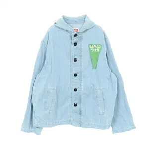 Pre-owned KENZO Cotton Small Leather Goods SAILOR DENIM PARKA Jacket