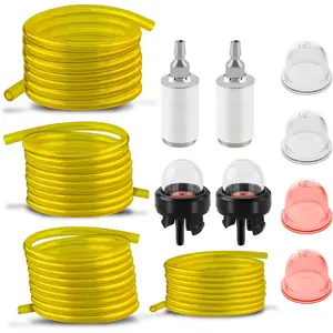 4 Size Fuel Line Hose 16 Feet Petrol Tubing for Zama Weedeater Trimmer Blower Common Weedeater 2 Cycle with Fuel and Primer Bulb