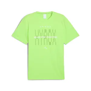 PUMA Mens X Hyrox Train All Day Short Sleeve Crew Neck T-Shirts Casual Tops Casual - Green