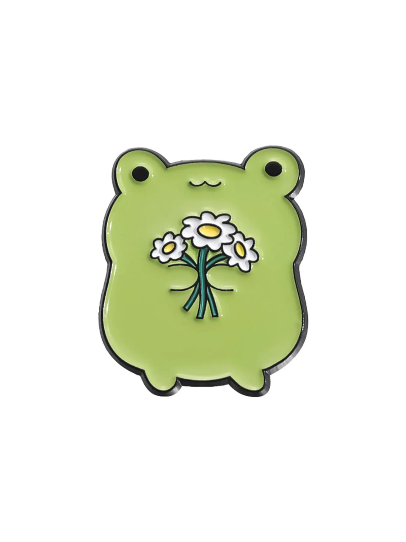 Cute Cartoon Frog Design Alloy Brooch Pin, Flower Brooch, Bouquet Daisy Pin, Cute Animal Badge, Fashion Accessories for Daily Decoration, Suitable for Backpacks, Jeans, Scarves, Hats Decoration, Jewelry