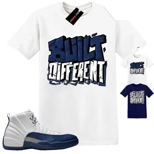 Shirt Match AJ 12 French Blue 2025 Sneaker Matching Tee Built Different T-Shirt