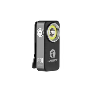 LUMINTOP F01 Mini EDC Flashlight, 1200 Lumens Triple-Beam Pocket Light (Spot/Flood/Combo), 180m Throw, USB-C Rechargeable, Includes Two Removable 10300 Li-ion Batteries, Magnetic Tail, Red Light & SOS, Compact Torch with Clip for Camping & Emergency. Port