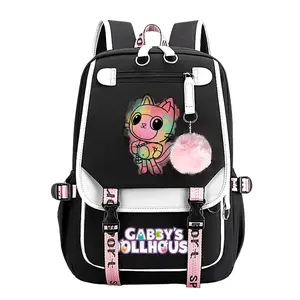 Gabbys Dollhouse Big Pandy Trendy Youth Laptop Backpack – Large-Capacity Travel & School Bag for Commuting, Camping & Daily Use, Durable Stylish Design, Perfect Gift for Boys & Girls 11.4” × 18.1”