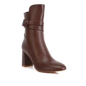 Cobra Buckle Strap Embellished Boots