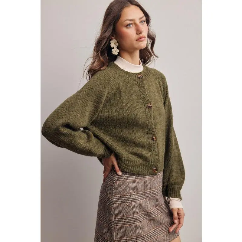 Olive Green Cardigan