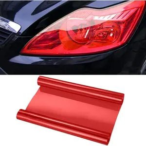 11.88×48 Inches Self-Adhesive Car Light Tint Film Vinyl Wrap Protector for Brake Headlight Tail Fog Light Auto Modification for Cars Trucks SUVs