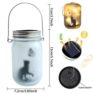 Matte Mason Bottle Solar Powered Mason jar Wall Light - Waterproof Rustic LED Outdoor Exterior Lantern, Warm White Front Door Decor for Birthday, Battery-Powered Home Improvement Tech Gift for Mom landscape