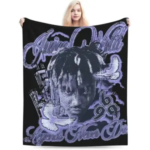 Juice Music Wrld Blanket Throw Blanket,DIY Plush Microfiber Blankets and Throws for Bed,Fleece Blanket Air Conditioned Blanket 40"X30" Suitable for both children and adults It is an excellent gift for children, family and friends