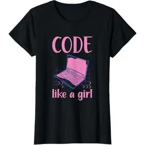 Code Like A Girl Programming Coder Computer Geek Developer T-Shirt