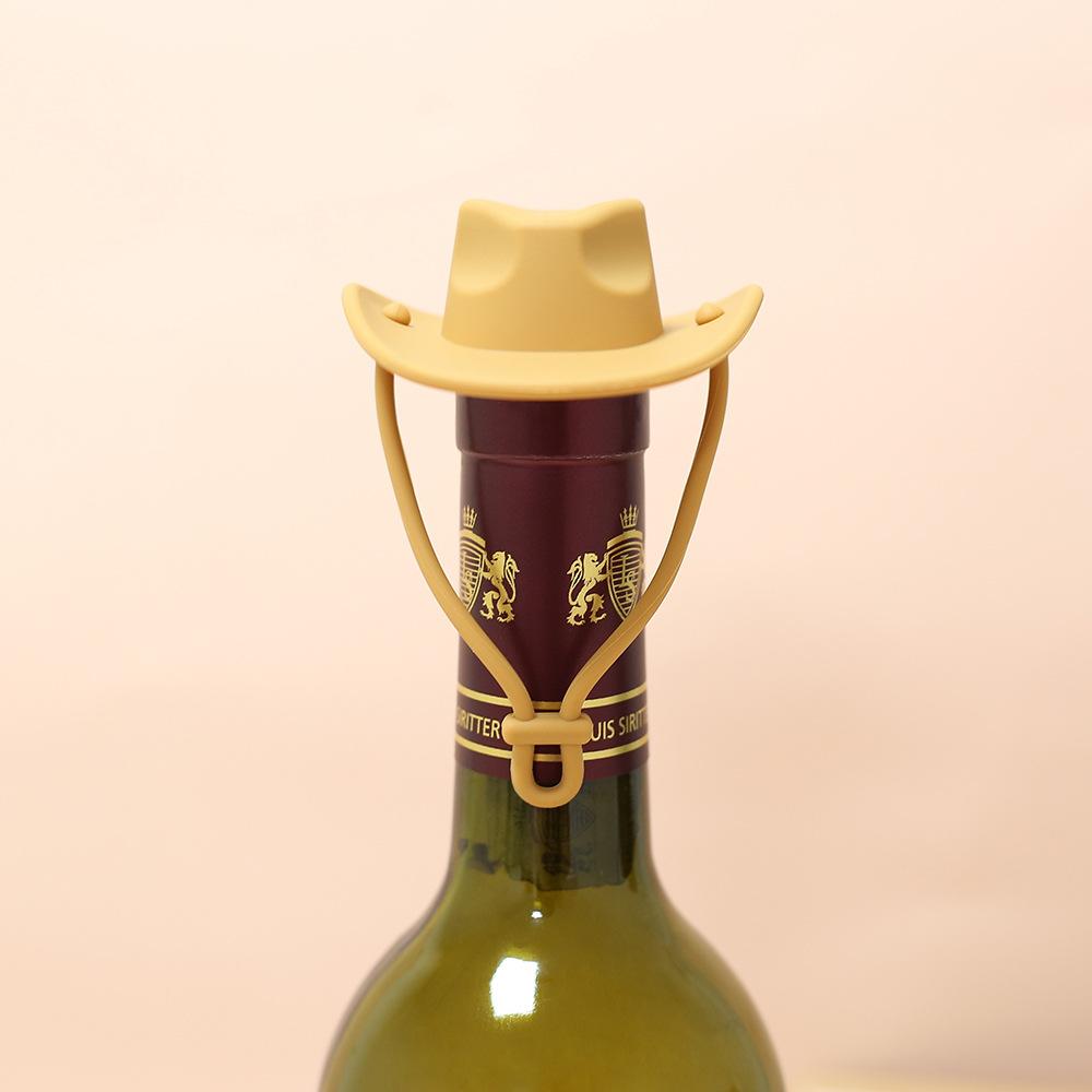 Silicone Stopper For Red Wine Western Cowboy Hat Creative