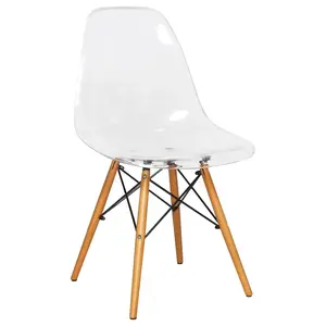 Dover and Cresco Modern Dining Chair Molded Side Chair with Base