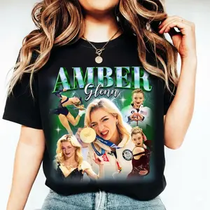 Amber Glenn Figure Ice Skating Vintage T-Shirt, Isabeau Levito T-Shirt, Amber Glenn Vintage Bootleg 90s Shirt