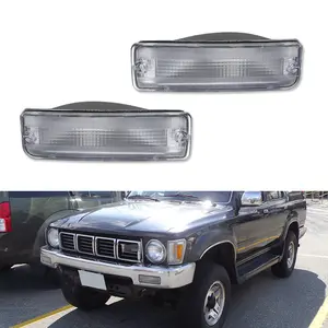 2pcs Clear Lens Bumper Mounted Signal Parking lamps Lights Pair Set for 1993 1994 1995 1996 1997 1998 Toyota T100,Replace OEM 8151034010 8152034010