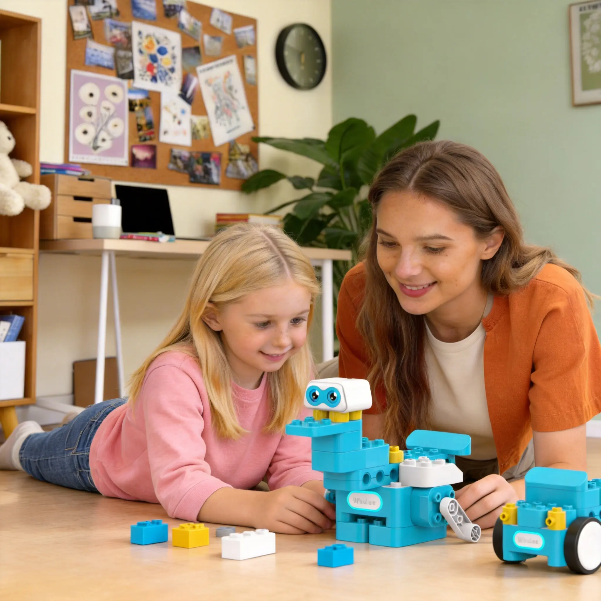 WhalesBot B3 Pro STEM Coding Robot Kit for Kids - 24-in-1 Interactive Self-Moving Set, Screen-Free Safe Coding Toy with Sensors, Motors, Mom's Choice Educational Learning Gift